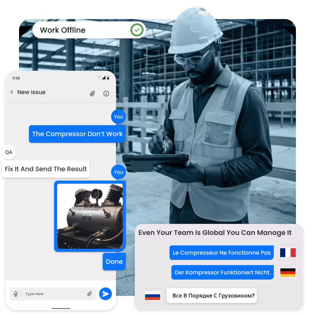 Digital checklist on tablet