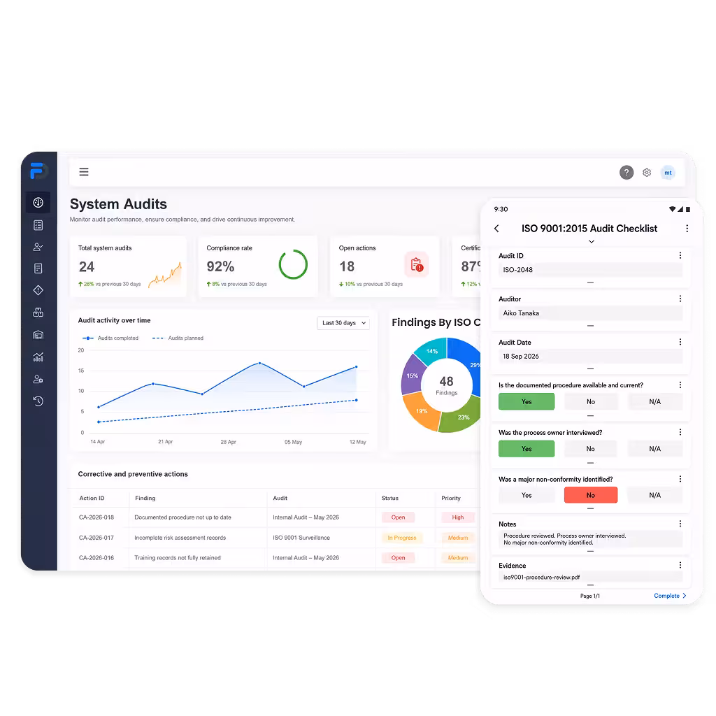 Audit planning and inspection